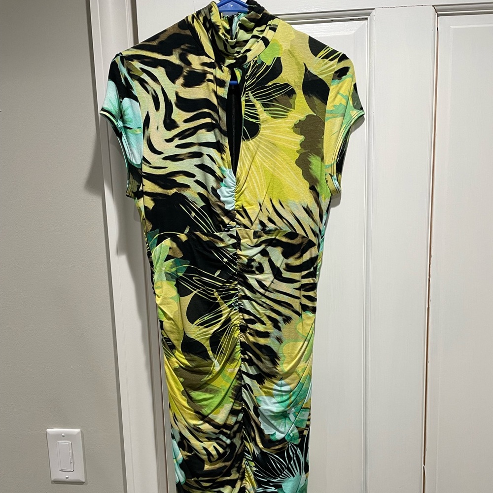 Tropical fitted dress